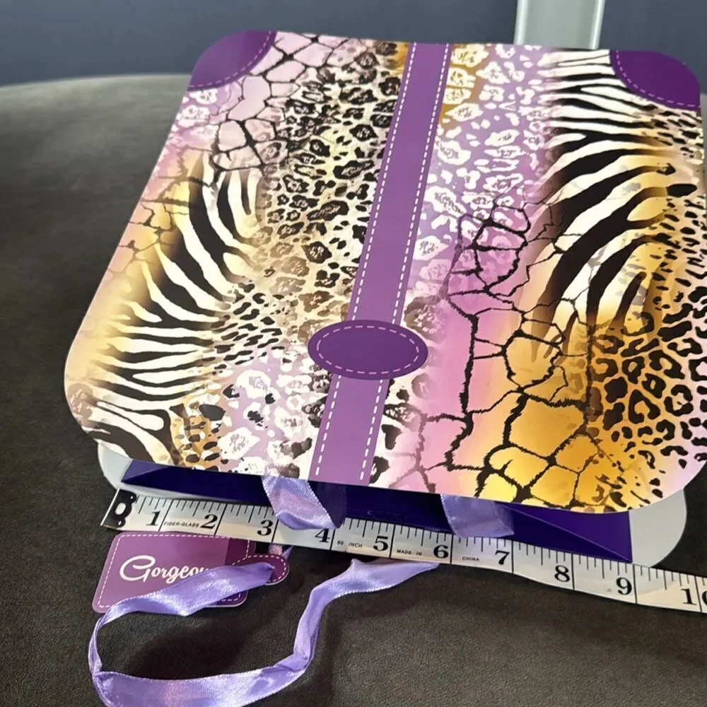 Jungle Themed Handbag Gift Bags 12 Pack Ribbon Handles 4 Designs NEW